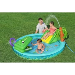 PLAY CENTER GONFIABILE CROCODILE COVE PISCINETTA PER BAMBINI 224 X 181 X 72 CM 53166