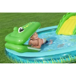 PLAY CENTER GONFIABILE CROCODILE COVE PISCINETTA PER BAMBINI 224 X 181 X 72 CM 53166
