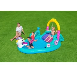 PLAY CENTER MAGICO UNICORNO PISCINA 274X198X137CM SCIVOLO ANELLI BACCHETTA 53097