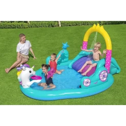 PLAY CENTER MAGICO UNICORNO PISCINA 274X198X137CM SCIVOLO ANELLI BACCHETTA 53097