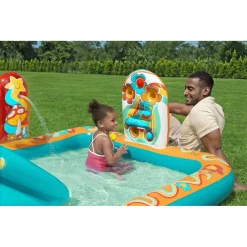 PLAY CENTER PISCINA GONFIABILE RETRO GROOVE PER BAMBINI 193X152X74CM GIARDINO 53164