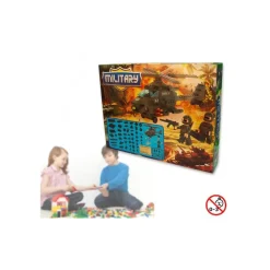 PLAYSET COSTRUZIONI MILITARI 160PZ DA ASSEMBLARE PERSONAGGI ELICOTTERO CON ARMI