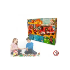 PLAYSET COSTRUZIONI POMPERI 170PZ ASSEMBLARE PERSONAGGI VIGILI DEL FUOCO CAMION