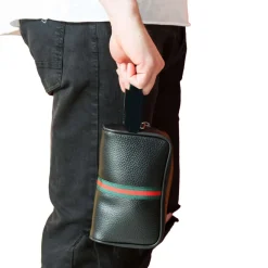 POCHETTE UOMO NERO BORSELLO BEAUTYCASE BORSA ECO PELLE PORTA DOCUMENTI OGGETTI