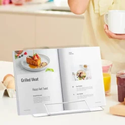 POGGIA LIBRI PIEGHEVOLE ESPOSITORE IN METALLO PORTA DOCUMENTI REGOLABILE LETTURA