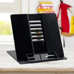 POGGIA LIBRI PIEGHEVOLE ESPOSITORE IN METALLO PORTA DOCUMENTI REGOLABILE LETTURA