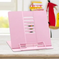 POGGIA LIBRI PIEGHEVOLE ESPOSITORE IN METALLO PORTA DOCUMENTI REGOLABILE LETTURA