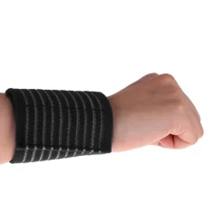 POLSO BENDA POLSIERA FASCIATURA DI SUPPORTO POLSINO ELASTICO ACCESSORI NERO