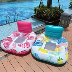 POLTRONA CON SCHIENALE GONFIABILE GALLEGGIANTE AD ACQUA PISCINA MARE 140X115CM 628532