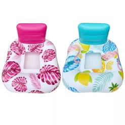 POLTRONA CON SCHIENALE GONFIABILE GALLEGGIANTE AD ACQUA PISCINA MARE 140X115CM 628532