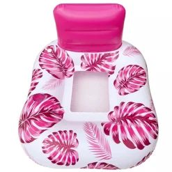 POLTRONA CON SCHIENALE GONFIABILE GALLEGGIANTE AD ACQUA PISCINA MARE 140X115CM 628532