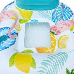 POLTRONA CON SCHIENALE GONFIABILE GALLEGGIANTE AD ACQUA PISCINA MARE 140X115CM 628532