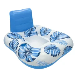 POLTRONA CON SCHIENALE GONFIABILE GALLEGGIANTE AD ACQUA PISCINA MARE 140X115CM 628532