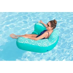 POLTRONA DA PISCINA GONFIABILE GALLEGGIANTE COMFORT PLUSH DELUXE CON PORTABICCHIERE 43719