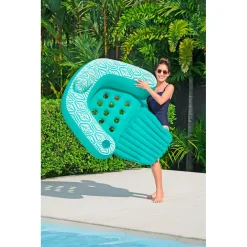 POLTRONA DA PISCINA GONFIABILE GALLEGGIANTE COMFORT PLUSH DELUXE CON PORTABICCHIERE 43719
