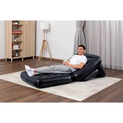 POLTRONA DIVANO GONFIABILE 4IN1 MULTI-MAX 191X97X64CM PIEGHEVOLE FLOCCATA 75114