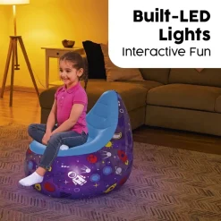 POLTRONA GONFIABILE ASTRO GLOW LUCE LED DESIGN ASTRONAUTI SPAZIO 72X72X64 CM 75122