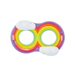 POLTRONA GONFIABILE DOPPIA RAINBOW DREAM 186X116 CM MANIGLIE PORTALATTINE 43648