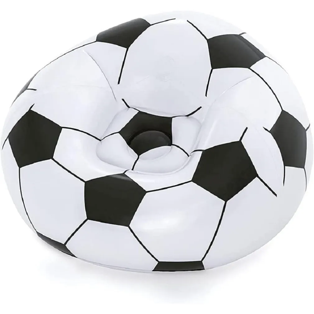 POLTRONA GONFIABILE PALLONE DA CALCIO POLTRONCINA SOCCER 114X112X66CM SEDIA 75010