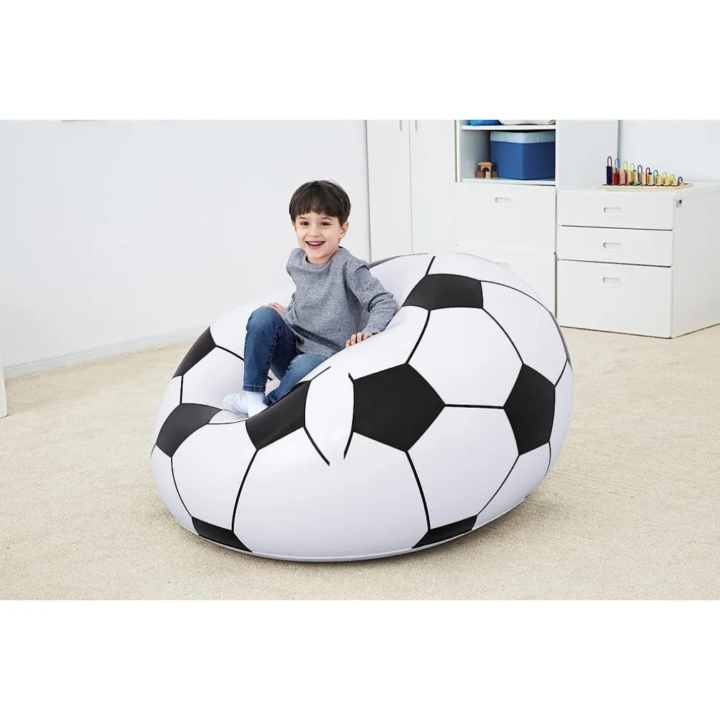 POLTRONA GONFIABILE PALLONE DA CALCIO POLTRONCINA SOCCER 114X112X66CM SEDIA 75010