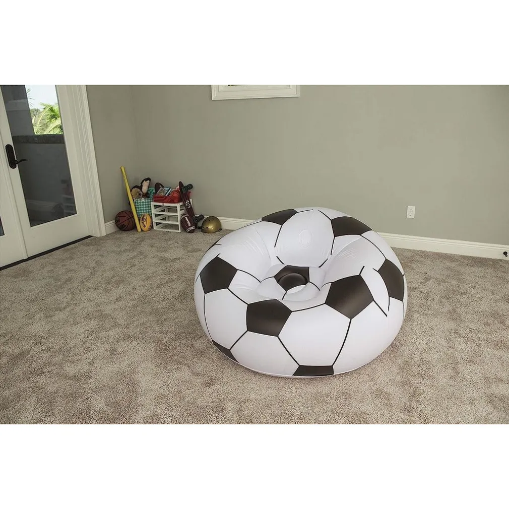 POLTRONA GONFIABILE PALLONE DA CALCIO POLTRONCINA SOCCER 114X112X66CM SEDIA 75010