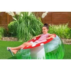 POLTRONA GONFIABILE PER BAMBINI MIGHTY MUSHROOM DESIGN FUNGO CON ERBA 112X112X66CM 75123