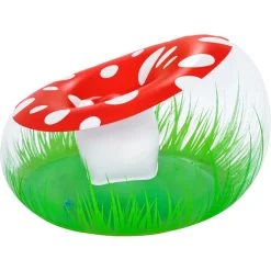 POLTRONA GONFIABILE PER BAMBINI MIGHTY MUSHROOM DESIGN FUNGO CON ERBA 112X112X66CM 75123