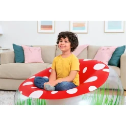 POLTRONA GONFIABILE PER BAMBINI MIGHTY MUSHROOM DESIGN FUNGO CON ERBA 112X112X66CM 75123