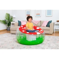 POLTRONA GONFIABILE PER BAMBINI MIGHTY MUSHROOM DESIGN FUNGO CON ERBA 112X112X66CM 75123