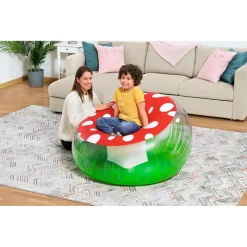 POLTRONA GONFIABILE PER BAMBINI MIGHTY MUSHROOM DESIGN FUNGO CON ERBA 112X112X66CM 75123