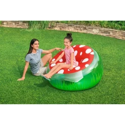 POLTRONA GONFIABILE PER BAMBINI MIGHTY MUSHROOM DESIGN FUNGO CON ERBA 112X112X66CM 75123