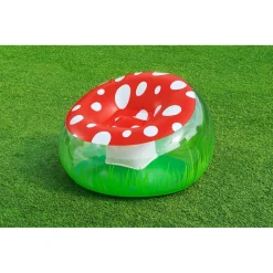 POLTRONA GONFIABILE PER BAMBINI MIGHTY MUSHROOM DESIGN FUNGO CON ERBA 112X112X66CM 75123