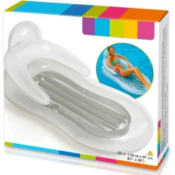 POLTRONA GONFIABILE PISCINA CON POGGIATESTA BRACCIOLI PORTABICCHIERI 155X97CM