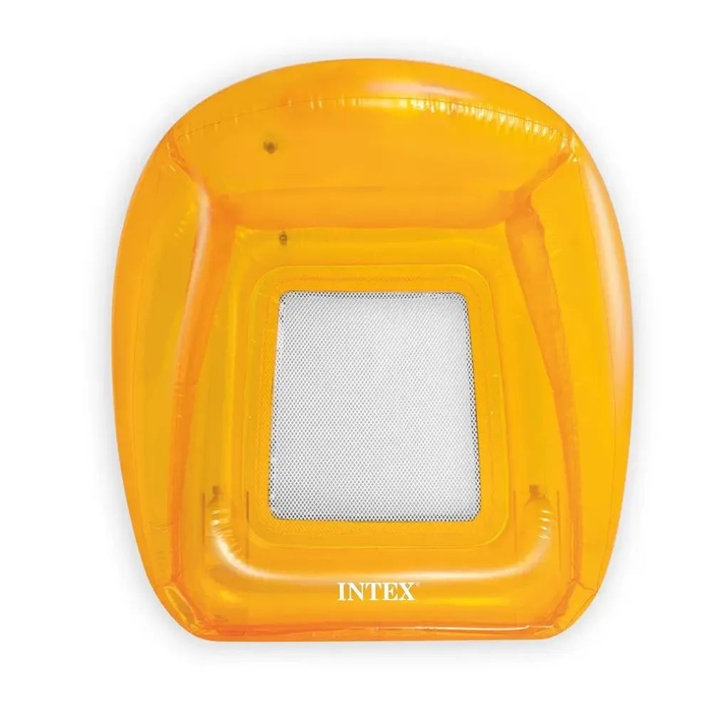 POLTRONA GONFIABILE TRASPARENTE CON RETE 104X102CM PISCINA COLORE ASSORTITO 56802