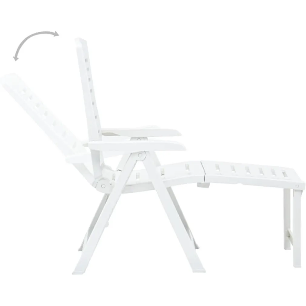 POLTRONA LETTINO PRENDISOLE PIEGHEVOLE CON POGGIAPIEDI BIANCO 60X108X109 CM 015933