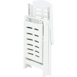 POLTRONA LETTINO PRENDISOLE PIEGHEVOLE CON POGGIAPIEDI BIANCO 60X108X109 CM 015933