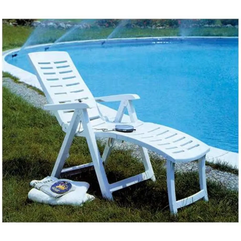 POLTRONA LETTINO PRENDISOLE PIEGHEVOLE CON POGGIAPIEDI BIANCO 60X108X109 CM 015933