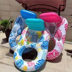 POLTRONA LOUNGE GONFIABILE GALLEGGIANTE CON PORTABICCHIERI PISCINA 170X110CM 628534