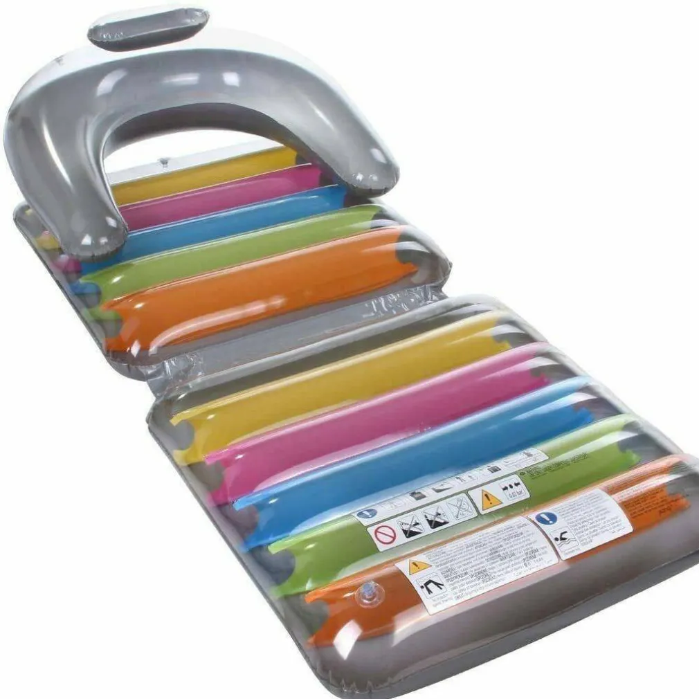 POLTRONA MATERASSINO GONFIABILE MULTICOLOR 198X84CM PER MARE PISCINA PIEGHEVOLE