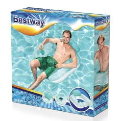 POLTRONA MATERASSINO GONFIABILE PISCINA MARE RELAX ADULTI CON PORTABICCHIERE