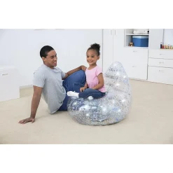 POLTRONA POLTRONCINA GONFIABILE GLITTER DREAM 72X72X64CM 2 CAMERA AD ARIA 75105