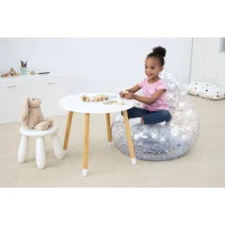 POLTRONA POLTRONCINA GONFIABILE GLITTER DREAM 72X72X64CM 2 CAMERA AD ARIA 75105