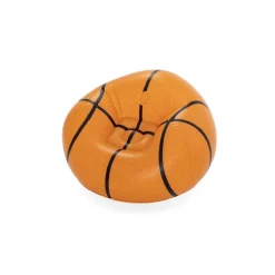 POLTRONA POUF GONFIABILE DESIGN PALLA DA BASKET BAMBINI RAGAZZI 114X112X66CM 75103