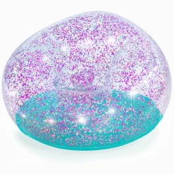 POLTRONA POUF GONFIABILE GLITTER DREAM PER BAMBINI +6 ANNI 114 X 112 X 66 CM 75115