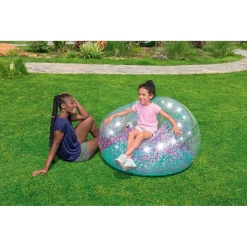 POLTRONA POUF GONFIABILE GLITTER DREAM PER BAMBINI +6 ANNI 114 X 112 X 66 CM 75115