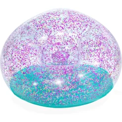 POLTRONA POUF GONFIABILE GLITTER DREAM PER BAMBINI +6 ANNI 114 X 112 X 66 CM 75115