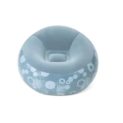 POLTRONA POUFF GONFIABILE SEDUTA SAGOMATA 112X112X66CM 3 COLORI ASSORTITI 75052