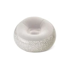 POLTRONA POUFF GONFIABILE SEDUTA SAGOMATA 112X112X66CM 3 COLORI ASSORTITI 75052