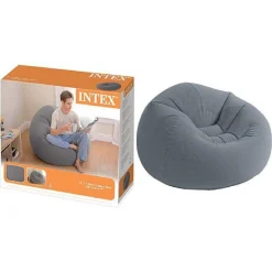 POLTRONA SACCO GONFIABILE 114 X 114 X 71CM BEANLESS BAG PORTATILE FLOCCATO 68579