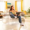 POLTRONA TRASPARENTE PVC GONFIABILE CON SCHIENALE 109X79X107CM RELAX CASA 66502